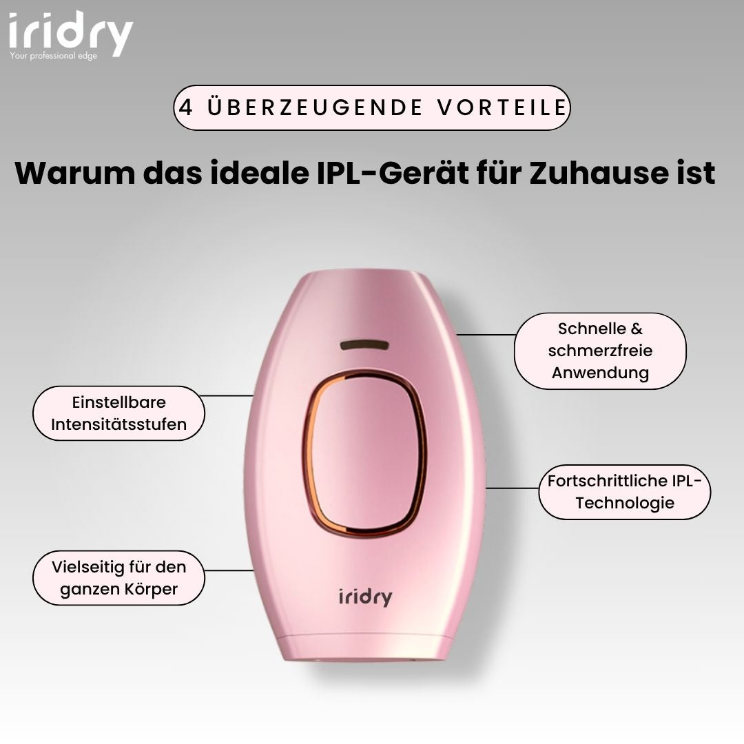 Iridry™ IPL Haarentferner – Schmerzfreie dauerhafte Haarentfernung für Zuhause