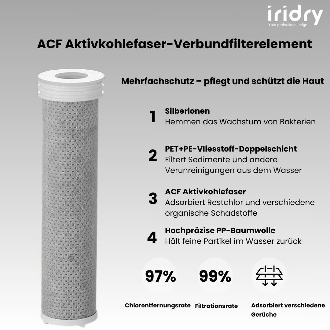 Iridry™ PureDry – 3 in 1 Premium Filterduschkopf