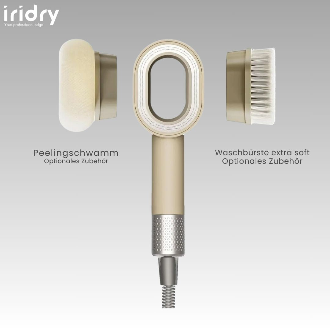 Iridry™  PureDry Zubehör - Aufsätze Peelingschwamm und Waschbürste