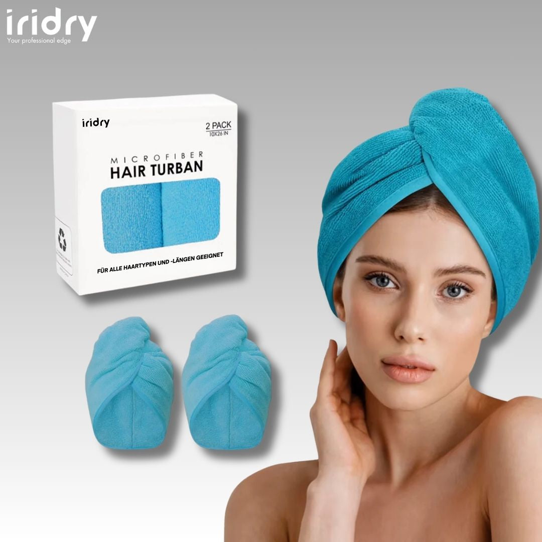 Mikrofaser-Haarturban-Handtuch-Türkies