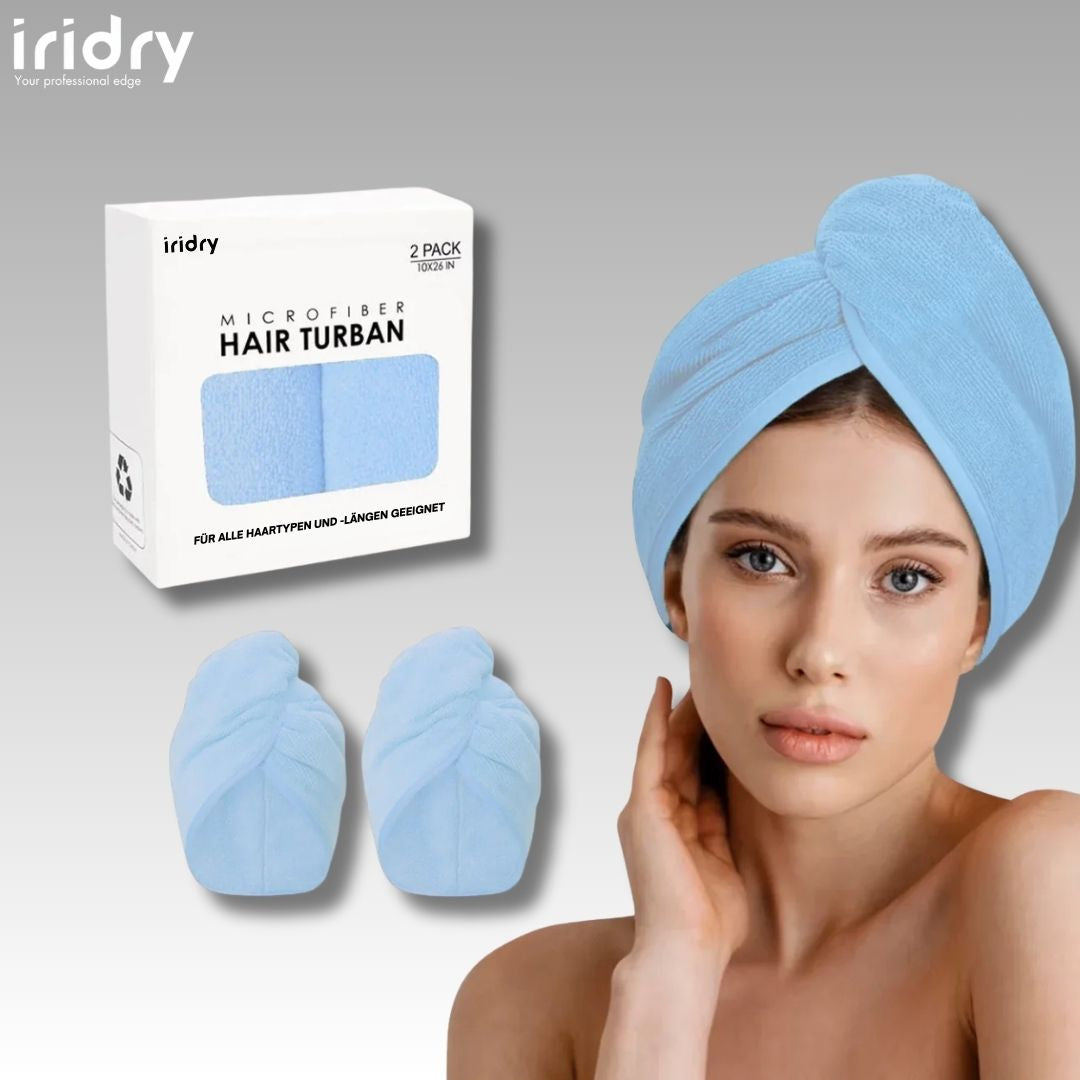 Mikrofaser-Haarturban-Handtuch-hellblau