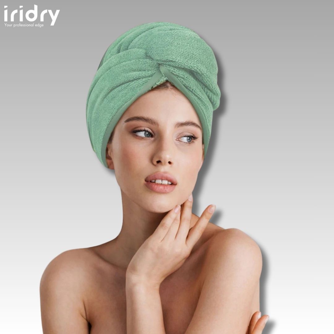 Mikrofaser-Haarturban-Handtuch.